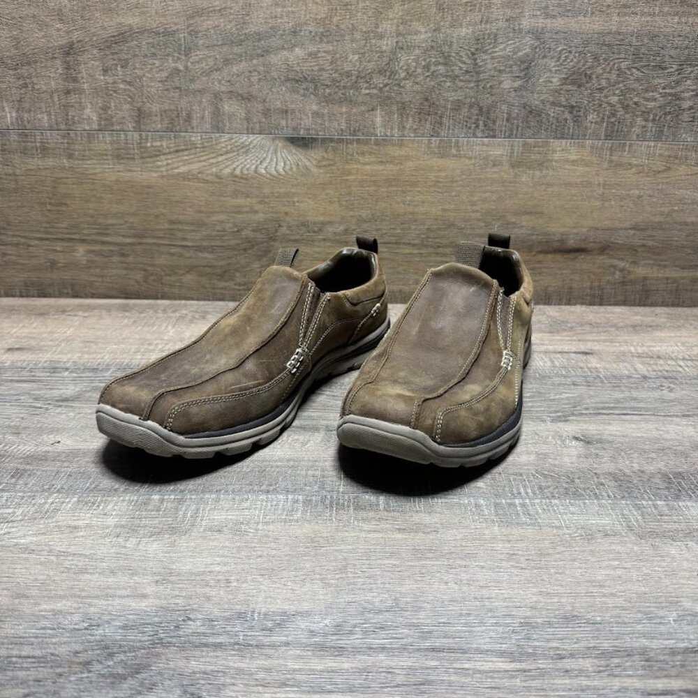 Skechers Brown Leather Loafers Men's Size 13